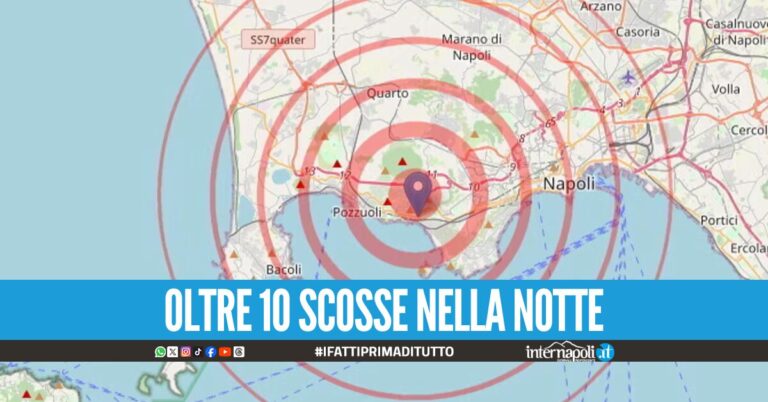 Terremoto a Napoli, nuova scossa di magnitudo 3.2 ai Campi Flegrei