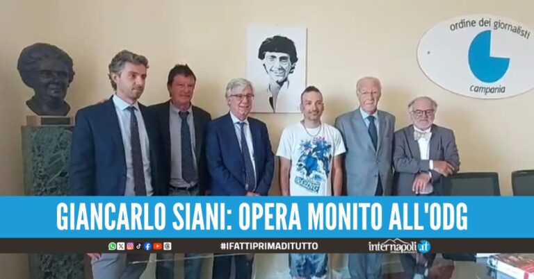 Ordine Giornalisti della Campania, inaugurata l’opera permanente “Giancarlo Siani”