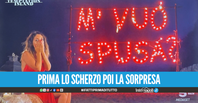 Me vuò spusà?, la proposta di matrimonio a Temptation sulle note di Tony Colombo
