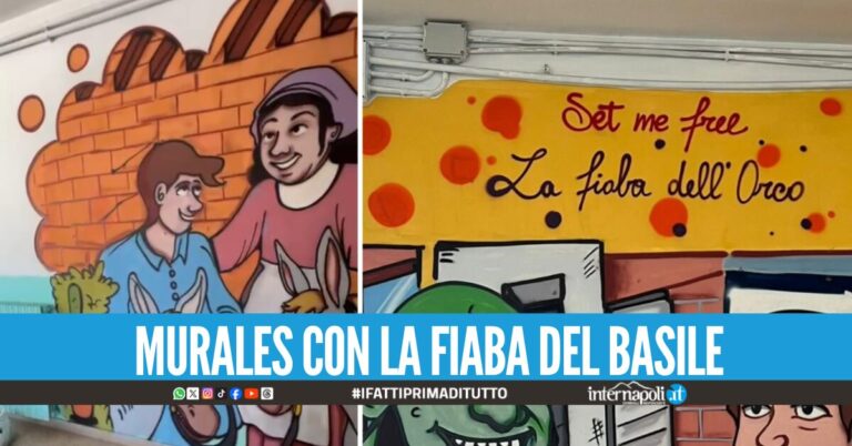 Al Quinto Circolo di Giugliano un murales con la fiaba del Basile