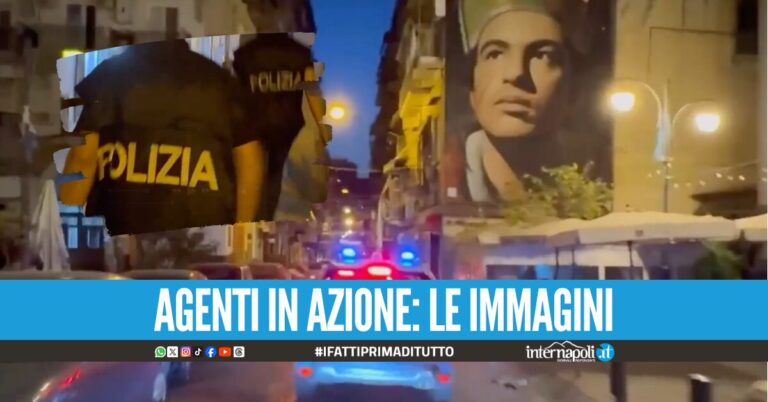 Camorra a Forcella, blitz della Polizia all’alba: bloccato traffico di droga e armi