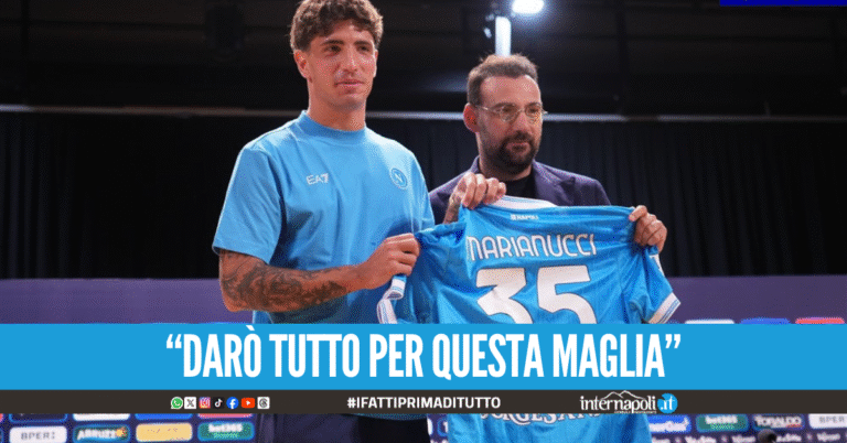 Napoli, Marianucci che personalità: “Essere qui è un sogno, ora ho un obiettivo da raggiungere”