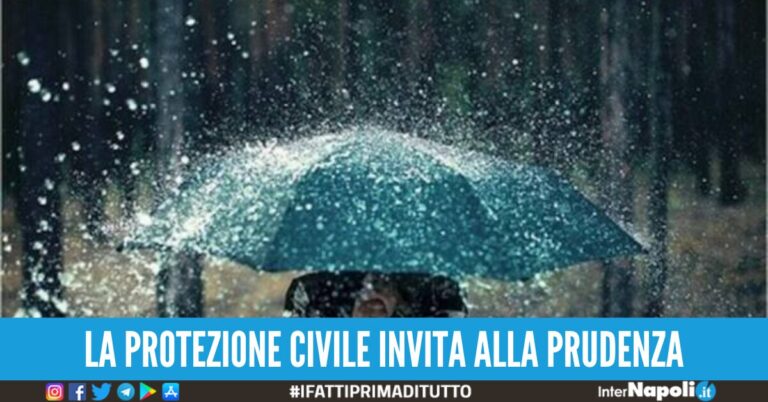 Piogge e temporali, oggi allerta gialla in Campania dopo il caldo torrido