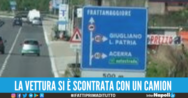 Frattamaggiore, tragico incidente sull’Asse Mediano: morto un 77enne, grave la moglie