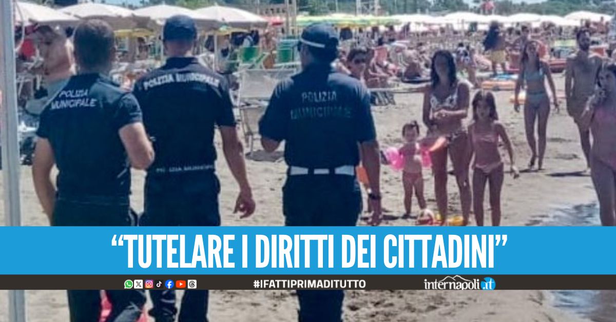 Polizia municipale sulle spiagge di Miseno e Miliscola: “Controlli sui lidi per distanze tra gli ombrelloni”
