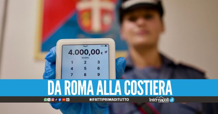 Ladra 2.0 intasca 9mila euro con il pos, bloccata a Sorrento. Roma