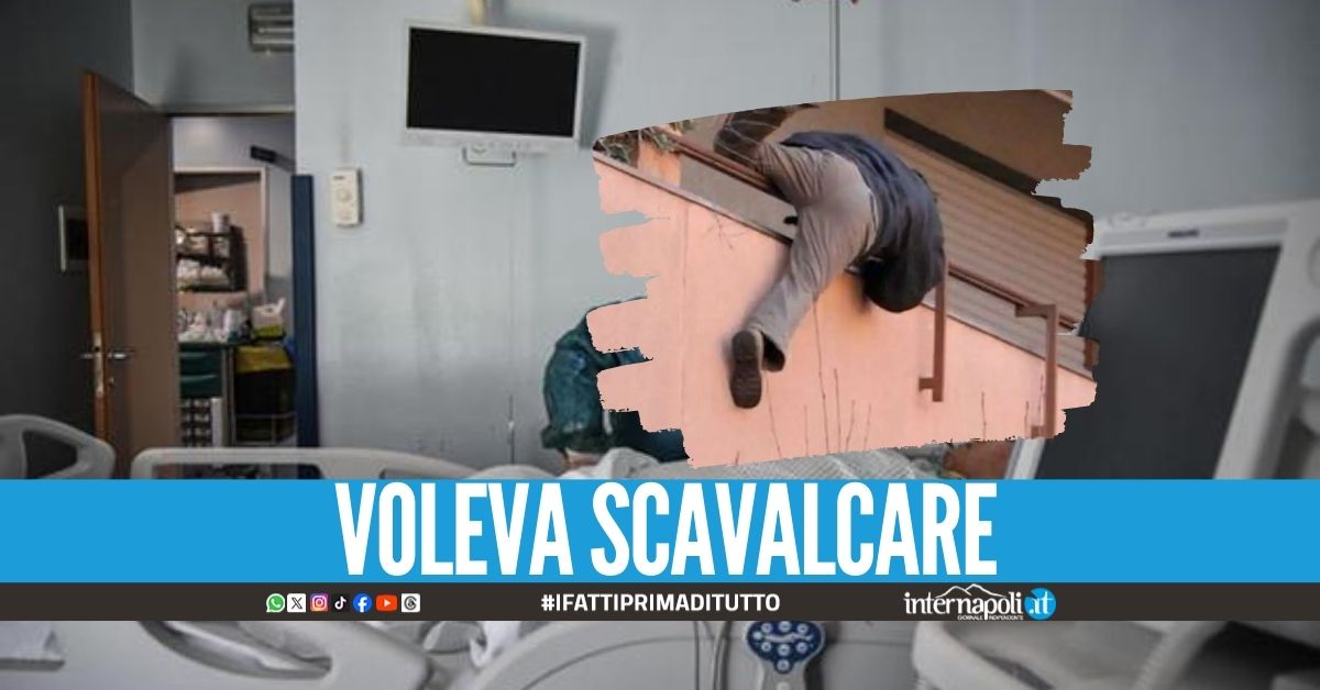 Ladro cade dal balcone, ricoverato nell’ospedale campano