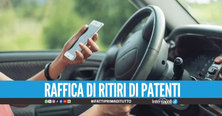 Telefonini alla guida, multati 162 automobilisti a Napoli