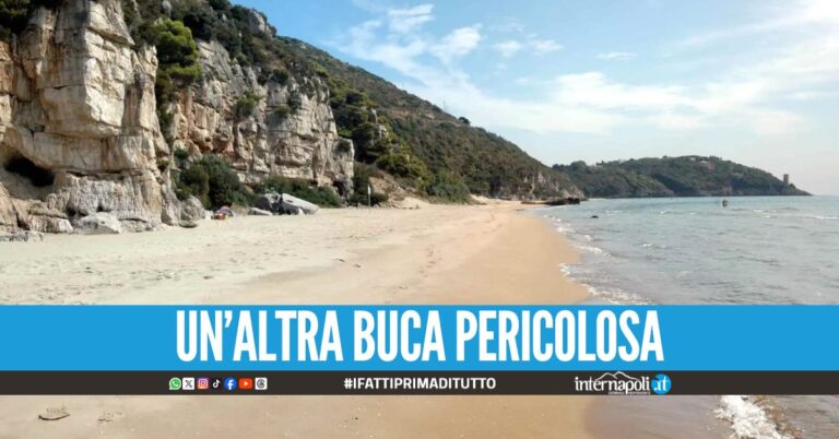 Paura sulla spiaggia a Gaeta, resta intrappolata nella buca