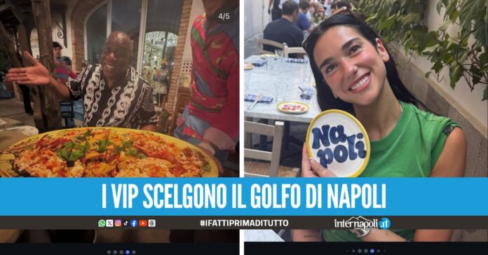Da Dua Lipa a Magic Johnson, le celebrità scelgono Napoli e Capri per le vacanze