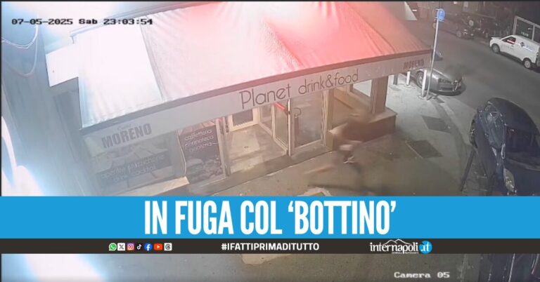 Furto al 'Planet Drink e Food' a Fuorigrotta, ladro ripreso dalle telecamere