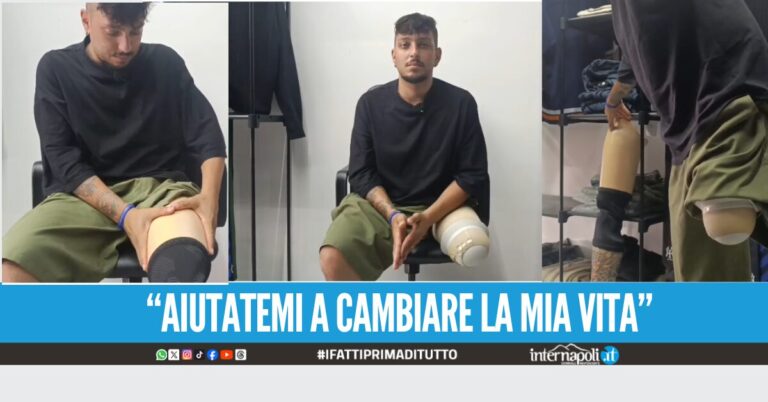Gamba amputata dopo gli spari, l'appello di Luca Mangiapia Una protesi nuova mi cambierebbe la vita