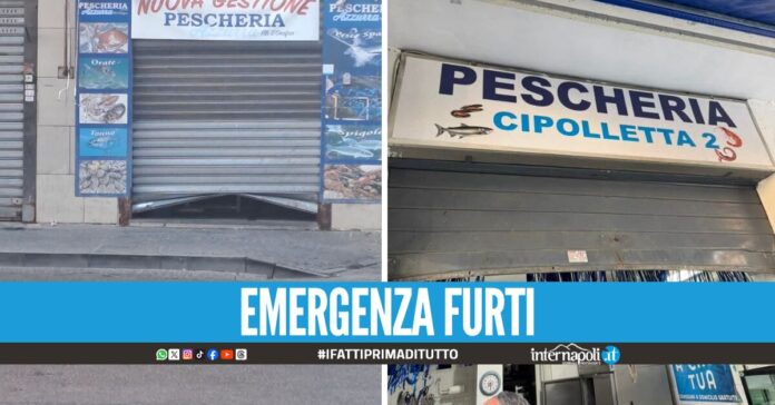 Ladri scatenati nella notte a Giugliano, colpiti un bar e due pescherie