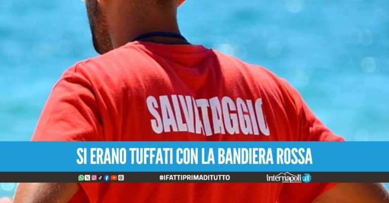 Madre e figlio in balia del mare a Palinuro, salvati dal bagnino