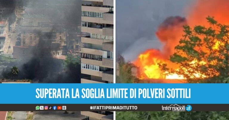 I dati Arpac dopo gli incendi di domenica a Napoli: valori nella norma in città, ma non troppo