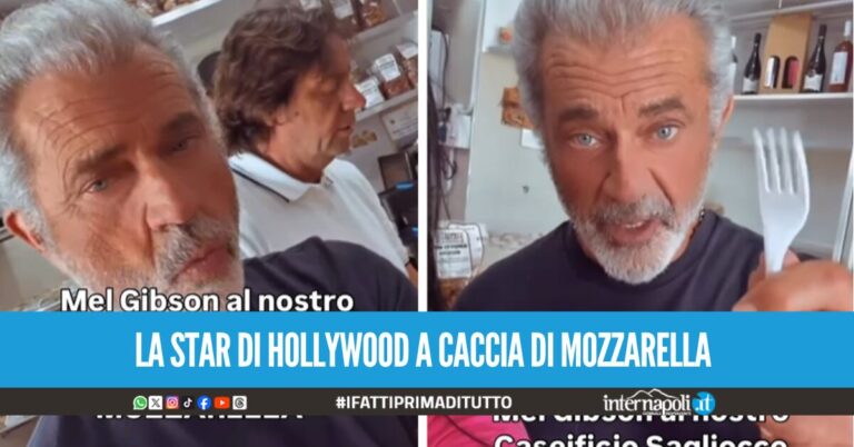 Sorpresa nel Casertano, nel noto caseificio spunta Mel Gibson