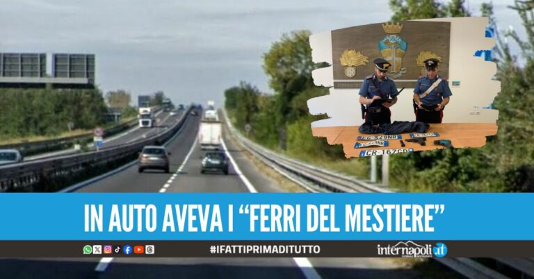 Rapina a mano armata sulla Succivo-Marcianise, poi provoca un incidente: arrestato 44enne