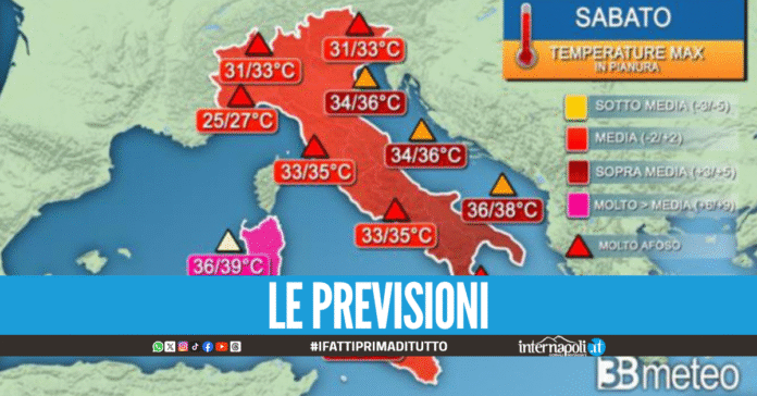 Ondata di caldo africano si abbatte sull'Italia, fino a 44 gradi al Sud