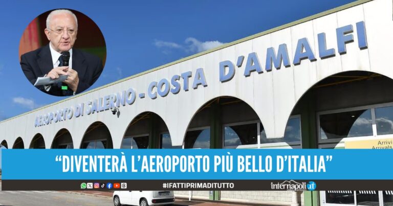 370mila passeggeri in un anno all'aeroporto di Salerno, De Luca: "Una rivoluzione economica"