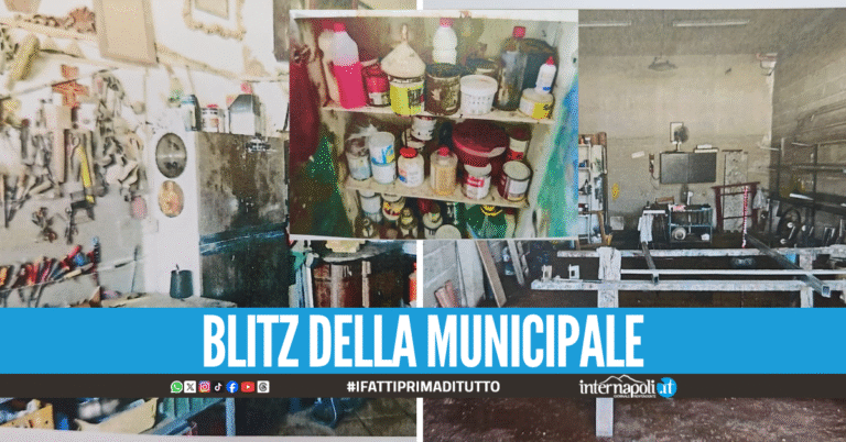 Rifiuti pericolosi e scarichi abusivi, sequestrate officina e laboratorio a Giugliano