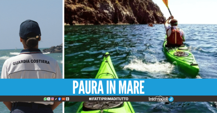 Vento forte e onde alte, tre ragazzi in kayak salvati dalla Guardia Costiera a Miseno