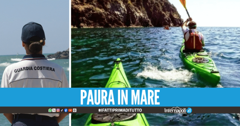 Vento forte e onde alte, tre ragazzi in kayak salvati dalla Guardia Costiera a Miseno