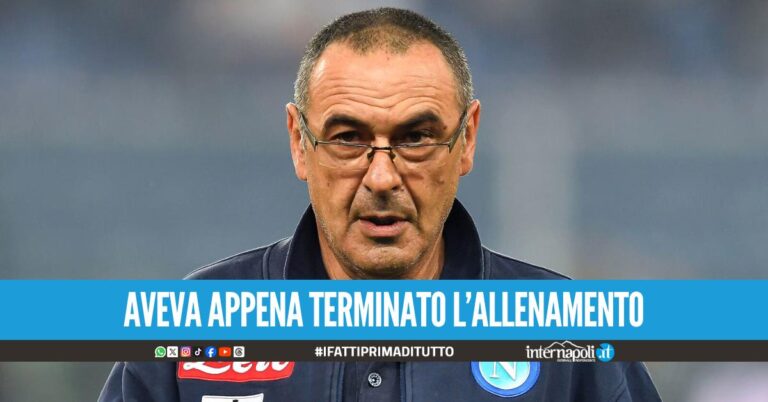 Paura per Maurizio Sarri, l’allenatore ricoverato dopo un malore