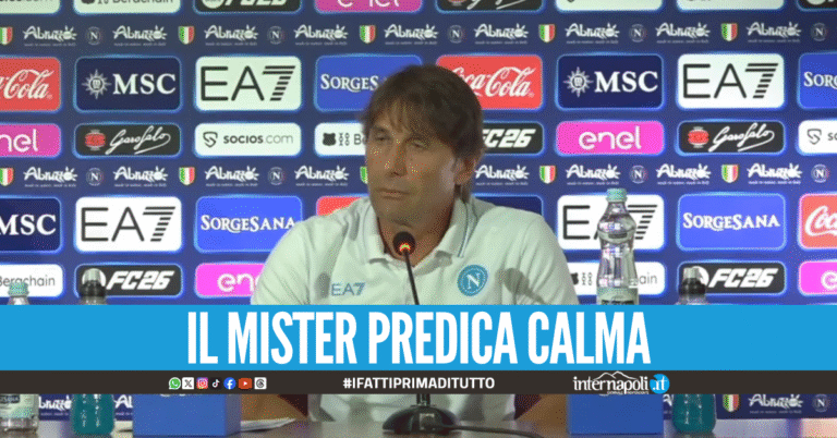 Conte non si espone: "Il primo a vincere due scudetti con il Napoli? Stiamo calmi"