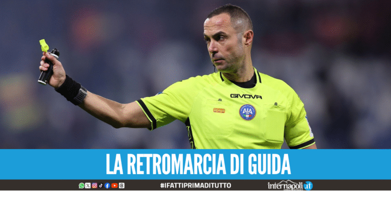 Guida torna ad arbitrare il Napoli dopo lo sfogo