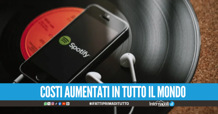 Aumento in Italia degli abbonamenti di Spotify