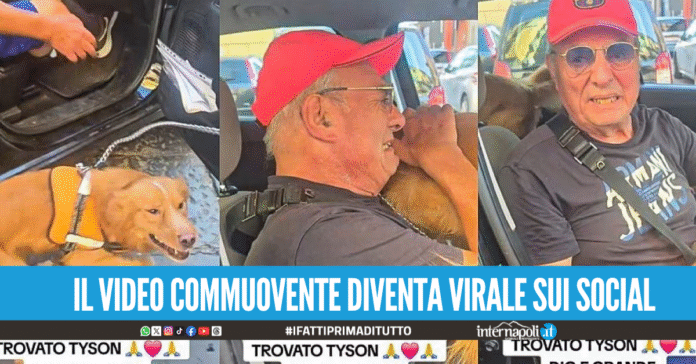 Antonio Ciotola rivede finalmente il suo cagnolino scomparso