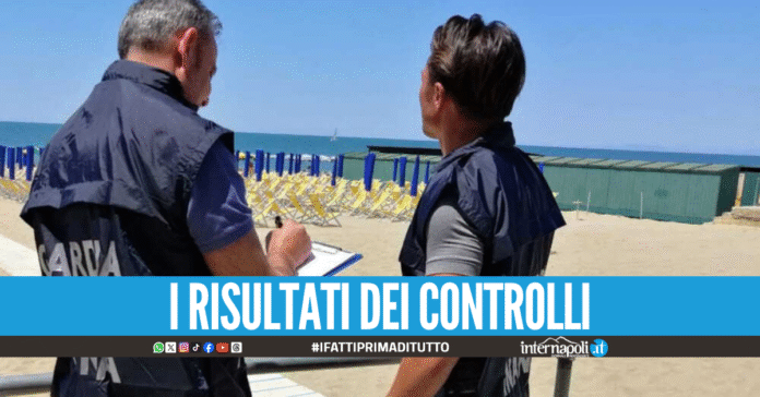 Controlli da Sorrento al lido Mappatella: 173 lavoratori in nero, 247mila articoli contraffatti e 2 milioni di prodotti non sicuri
