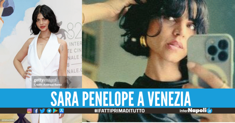 La napoletana Sara Penelope Robin illumina il red carpet a Venezia
