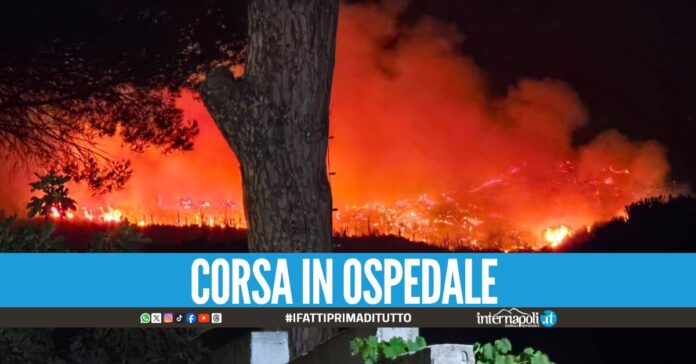 Fiamme sul Vesuvio, ferito un volontario della Protezione Civile