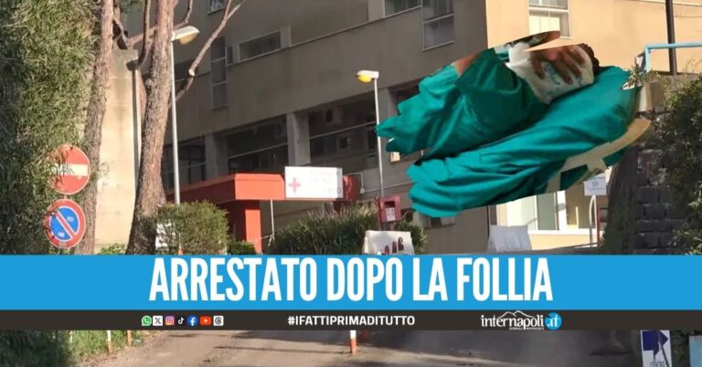 Caos all'ospedale di Torre del Greco, picchia sanitari e guardie giurate