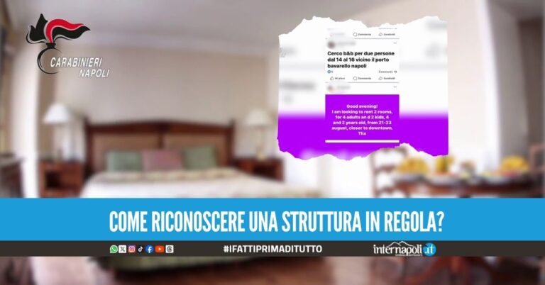 Scoperti B&B abusivi tra Napoli e Ischia, beccati grazie ai social