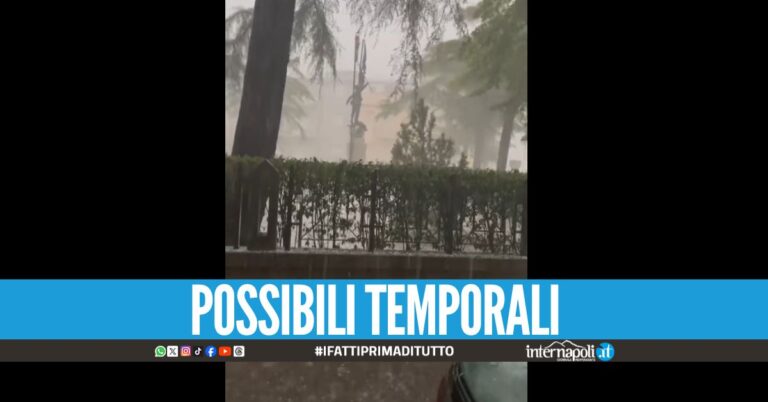 La grandine fa danni in Campania, è ancora allerta meteo