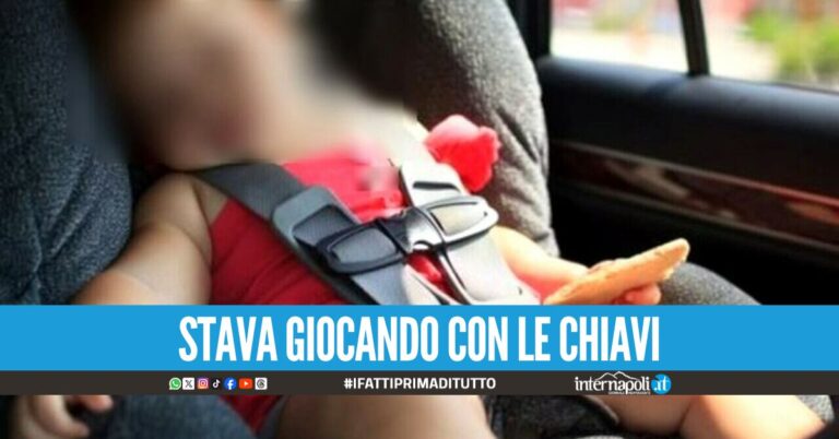 Bimbo di 18 mesi si chiude nella Bmw, paura nel Casertano