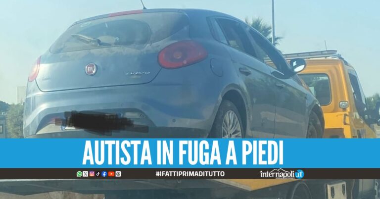 In contromano sulla rotonda a Giugliano, sequestrata la Fiat Bravo