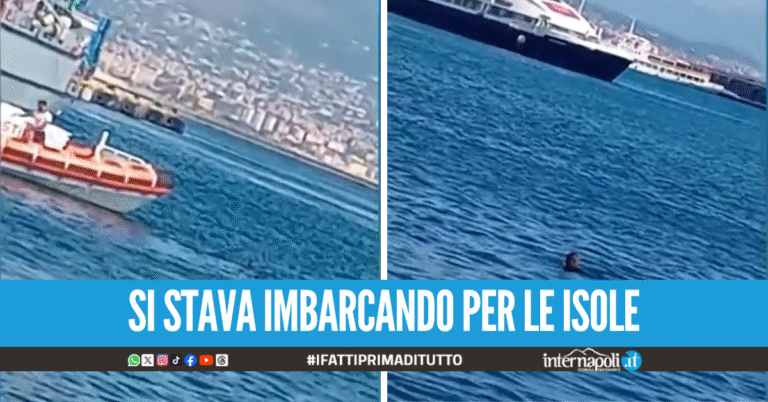 Paura al Molo Beverello, uomo si lancia in mare dall'aliscafo