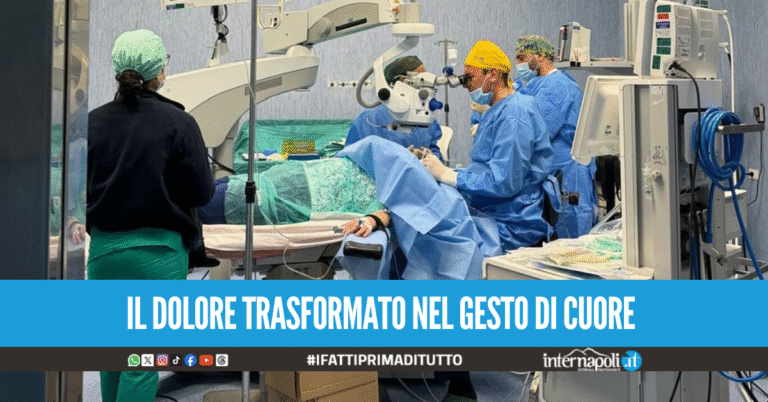 Deceduti in ospedale a Castellammare, le famiglie concedono la donazione delle cornee