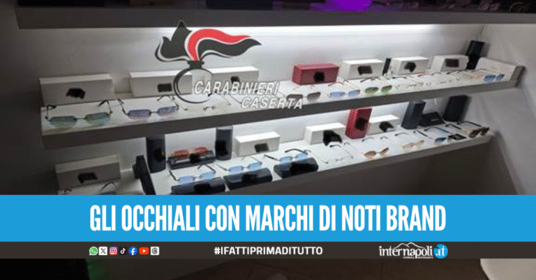 Negozio di occhiali falsi allestito in casa nel Casertano, denunciato 28enne