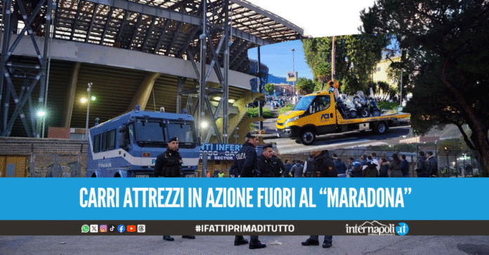 Prima in casa del Napoli rovinata per i tifosi azzurri, rimosse 62 auto in sosta vietata
