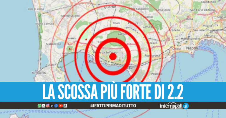 Sciame sismico ai Campi Flegrei, le scosse fanno tremare la terra tra Pozzuoli e Fuorigrotta