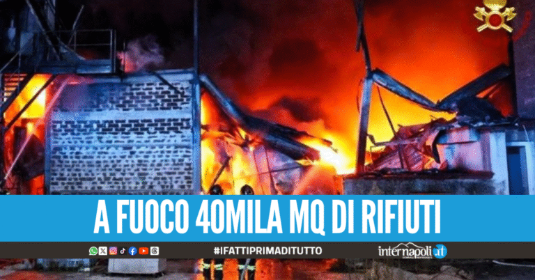 Incendio nel sito di stoccaggio a Teano, l'Arpac installa una seconda stazione di monitoraggio