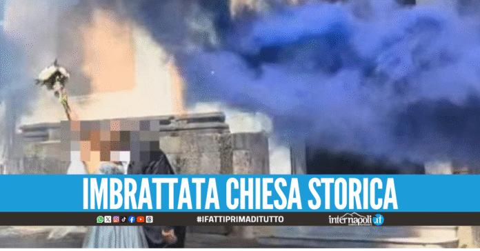 Fumogeni per festeggiare il matrimonio nel Napoletano, denunciata coppia di sposi