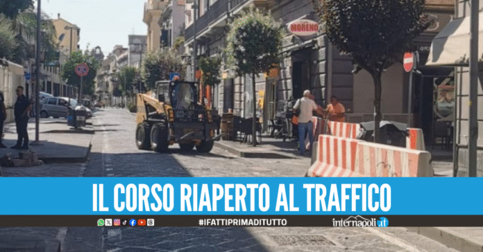 Giugliano, riapre finalmente il Corso Campano ma con alcune limitazioni