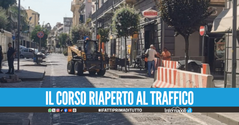 Giugliano, riapre finalmente il Corso Campano ma con alcune limitazioni