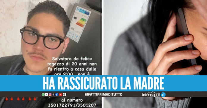 Il 20enne scomparso da Pozzuoli: 