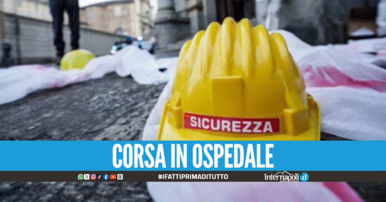 Incidente sul lavoro in Campania, tre operai precipitano da un cestello
